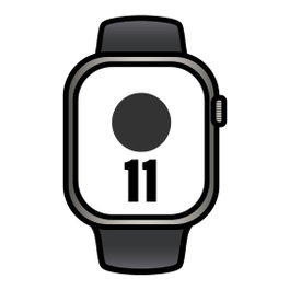 Apple Watch Series 11 42mm Titanio Natural GPS + Cellular Correa Deportiva Negra (M/L)